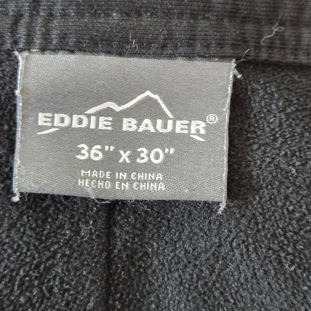 Eddie Bauer Men Gray Nylon Fleece Lined Cargo Hiking Pants Size 36 x 30‎